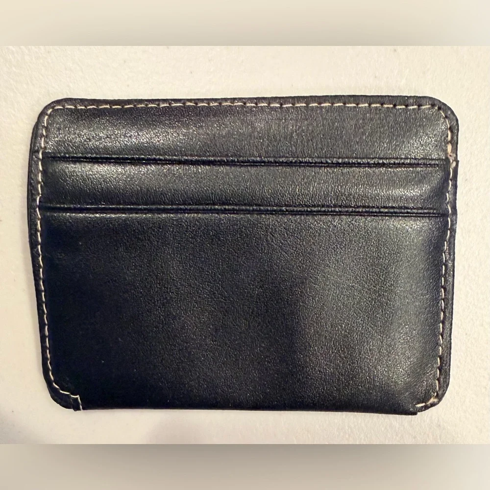 VINTAGE: John Weitz Collection | leather card wallet with ID window